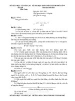 Đáp án& Đề thi TP Hà Nội năm 2010-2011