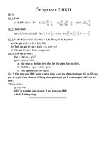 ÔN TẬP TOÁN 7 HKII(Đề 9)