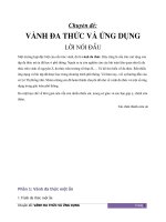 chuyen de vanh da thuc va ung dung