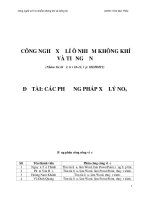 Tiểu luận môn công nghệ xử lý khí thải và tiếng ồn:  công nghệ xử lý khí NOx