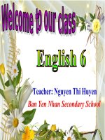 Bài giảng điện tử tham khảo thao giảng, thi GV Anh 6 Unit 9 The body (13)