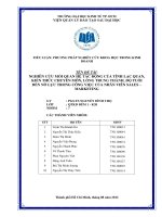 NGHIÊN CỨU MỐI QUAN HỆ TÁC ĐỘNG CỦA TÍNH LẠC QUAN, KIẾN THỨC CHUYÊN MÔN, LÒNG TRUNG THÀNH, ĐỘ TUỔI ĐẾN NỖ LỰC TRONG CÔNG VIỆC CỦA NHÂN VIÊN SALES – MARKETING