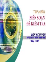 Tập huấn biên soạn đề kiểm tra môn Ngữ văn THCS