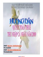 Hướng dẫn quyết toán thuế thu nhập cá nhân