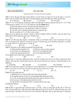 Luyện Đề Hóa Học THPT Quốc Gia 2015 Có đáp án Đề Số