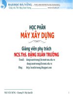 Học phần máy xây dựng - chương Máy làm đất