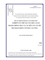 Báo cáo tổng kết khoa học nghiên cứu chế tạo vật liệu cao su blend chống cháy và các kết cấu cứu hộ hỏa hoạn khẩn cấp nhà cao tầng