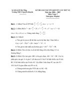 Đề thi học sinh giỏi Toán 7 và đáp án