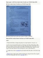 Đáp án gợi ý và đề thi vào lớp 10 môn Văn khu vực TP.HCM năm 2015