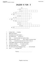 VUI HOC TIENG ANH 3 - CROSSWORD