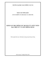 Khảo sát độ chính xác đo dài của máy toàn đạc điện tử và GPS thông dụng