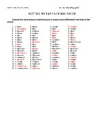 NGỮ ÂM- ÔN TẬP CÁCH ĐỌC ÂM TH