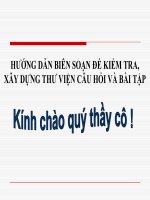 Tài liệu tập huấn Ma trận đề KT Sinh học 2011
