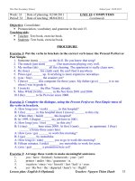 Bài tập Anh 8 Tuần 33