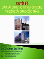 Chuyên đề giám sát công tác thí nghiệm trong thi công xây dựng công trình