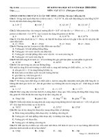 Đề Lý 11 KT HK II số 16