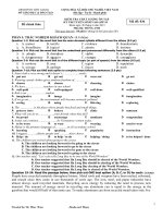 Đề và đáp án tuyển sinh vào 10 môn tiếng anh tham khảo 2015 (3)