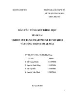 NGHIÊN CỨU DÙNG SMARTPHONE ĐỂ MỞ KHÓA VÀ CHỐNG TRỘM CHO XE MÁY