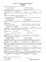 Đề luyện thi thử ĐH môn Hóa Có đáp án Đề Số 4