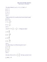 Đề Toán 11 KT HK II số 15
