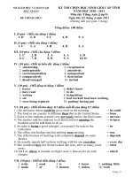 Dap an de thi HSG tinh Bac Giang 2011