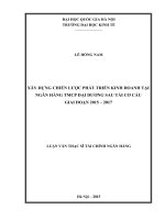 Xây dựng chiến lược phát triển kinh doanh tại ngân hàng TMCP đại dương sau tái cơ cấu giai đoạn 2015 – 2017