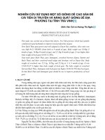báo cáo khoa học nông nghiệp NGHIÊN cứu sử DỤNG một số GIỐNG dê CAO sản để cải TIẾN DI TRUYỀN và NĂNG SUẤT GIỐNG dê địa PHƯƠNG tại TỈNH TRÀ VINH1