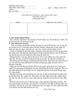 ĐỀ KIỂM TRA CUỐI HỌC KỲ II. LỚP 5 . NĂM HỌC 2010-2011