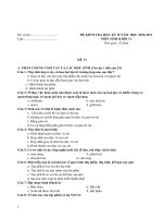 Đề Sinh 11 KT HK II số 11