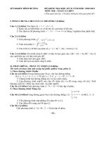 Đề thi HKII Toán 12 - Năm 2011(Sở GD & ĐT Bình Dương)