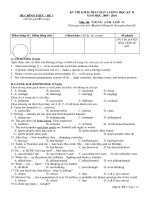 ĐỀ + ĐÁP ÁN THI HKII TIẾNG ANH 11