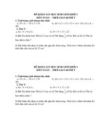 Đề KS HSG lớp 3 môn Toán