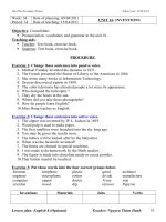 Bài tập Anh 8 Tuần 34