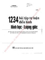 1234 BÀI TẬP TỰ LUẬN ĐIỂN HÌNH HÌNH HỌC LƯỢNG GIÁC