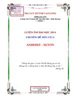 Chuyên đề Hữu cơ 3 Andehit - Xeton