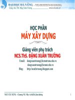 Học phần máy xây dựng - chương 7 Máy và thiết bị làm đường