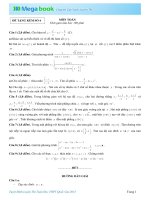 Luyện Đề Toán Học THPT Quốc Gia 2015 Có đáp án Đề Số 4