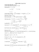 công thức vật lý 10 nâng cao full