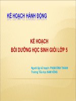 Kế hoạch bồi dưỡng học sinh giỏi lop 5