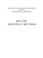 Tóm tắc và những bài tập về Nguyên lý kế toán