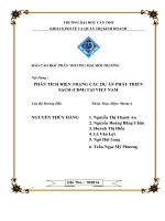 PHÂN TÍCH HIỆN TRẠNG CÁC DỰ ÁN PHÁT TRIỂN SẠCH (CDM) TẠI VIỆT NAM