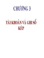 Nguyên lý kế toán-Chương 3- Tài khoản và ghi số kép