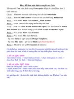 THAY ĐỔI MẶC ĐỊNH PHÔN