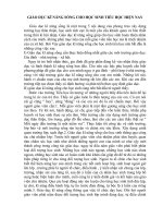 GIÁO DỤC KĨ NĂNG SỐNG CHO HỌC SINH TIỂU HỌC HIỆN NAY