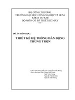 THIẾT KẾ HỆ THỐNG DẪN ĐỘNG THÙNG TRỘN_ Đề 2 phương án 8