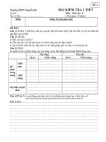 Bài kiểm tra 1 tiết-học kì 2- sinh 8