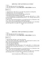 Đề + đáp án kiểm tra 1 tiết K.11 cơ bản.