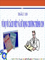 Bài 18 VD về cách viết và SD chương trình con ( T1)