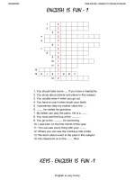 VUI HOC TIENG ANH - CROSSWORD