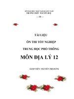 Tài liệu ôn thi tốt nghiệp 12 - Môn Địa lí